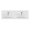 Trafalgar 1200mm Grey Double Basin Vanity Unit Profile Large Image