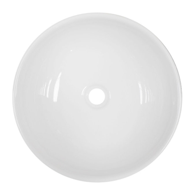 Trafalgar 1240mm White Countertop Vanity Unit and Double Round Basins Profile Large Image
