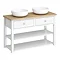 Trafalgar 1240mm White Countertop Vanity Unit and Double Round Basins Feature Large Image