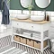 Trafalgar 1240mm White Countertop Vanity Unit and Double Round Basins Large Image