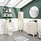 Trafalgar 1600mm Cream Tall Floor Standing Cabinet Profile Large Image