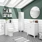 Trafalgar 1600mm White Tall Floor Standing Cabinet Profile Large Image