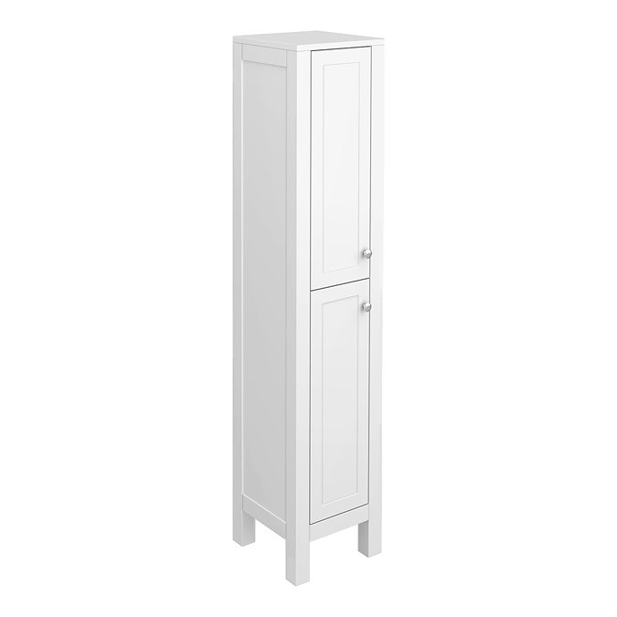 Trafalgar 1600mm White Tall Floor Standing Cabinet Large Image