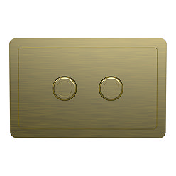 Trafalgar 2-Button Flush Plate – Antique Brass