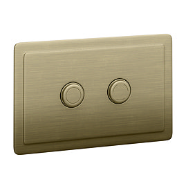 Trafalgar 2-Button Flush Plate - Antique Brass