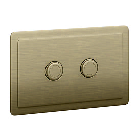Trafalgar 2-Button Flush Plate - Antique Brass
