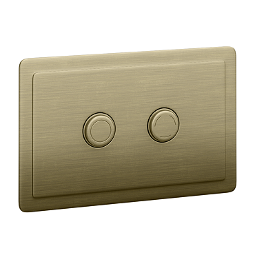 Trafalgar 2-Button Flush Plate - Antique Brass