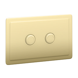 Trafalgar 2-Button Flush Plate – Brushed Brass