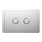Trafalgar 2-Button Flush Plate - Chrome