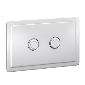 Trafalgar 2-Button Flush Plate - Chrome