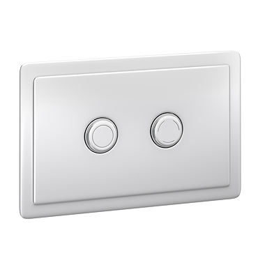 Trafalgar 2-Button Flush Plate - Chrome