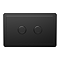 Trafalgar 2-Button Flush Plate - Matt Black