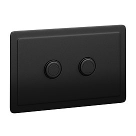 Trafalgar 2-Button Flush Plate - Matt Black