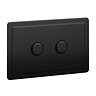 Trafalgar 2-Button Flush Plate - Matt Black