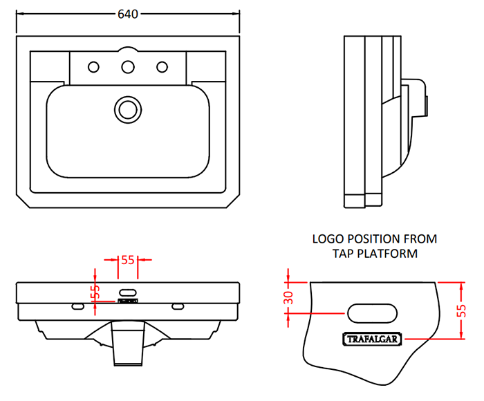 Trafalgar 4-Piece Bathroom Suite