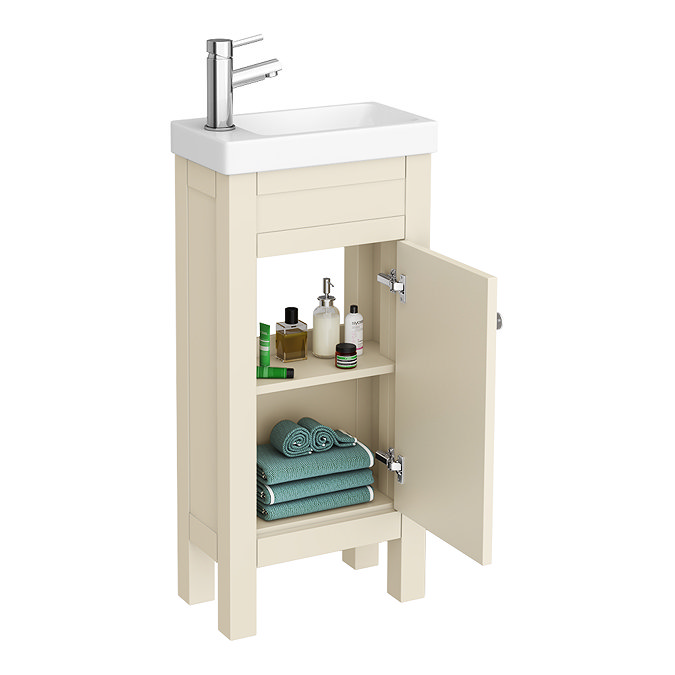 Trafalgar 405mm Cream Cloakroom Vanity Unit  Standard Large Image