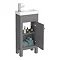 Trafalgar 405mm Grey Cloakroom Vanity Unit Standard Large Image