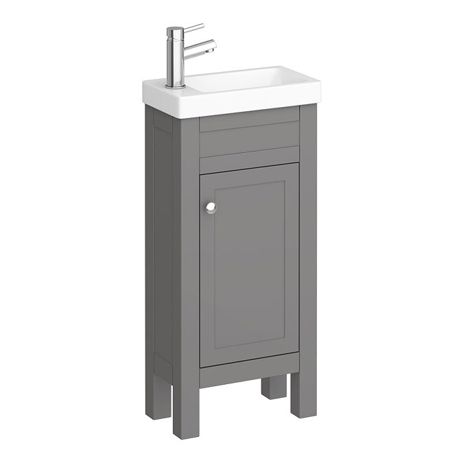 Trafalgar 405mm Grey Cloakroom Vanity Unit Large Image