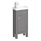 Trafalgar 405mm Grey Cloakroom Vanity Unit Large Image