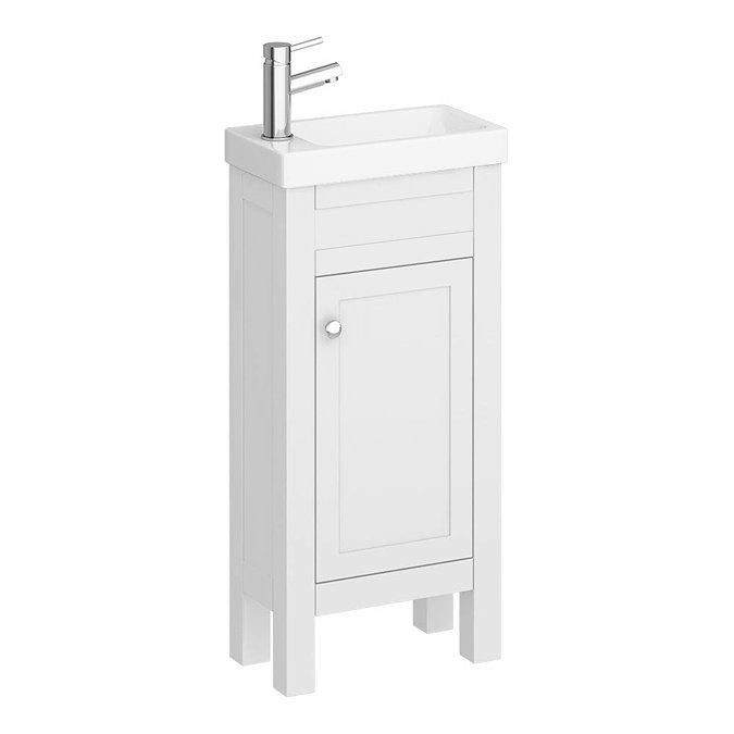 Trafalgar 405mm White Cloakroom Vanity Unit Large Image