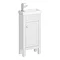 Trafalgar 405mm White Cloakroom Vanity Unit Large Image