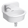 Trafalgar 500mm Wall Hung Basin, Gloss White, 1 Tap Hole
