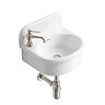 Trafalgar 500mm Wall Hung Basin, Gloss White, 1 Tap Hole