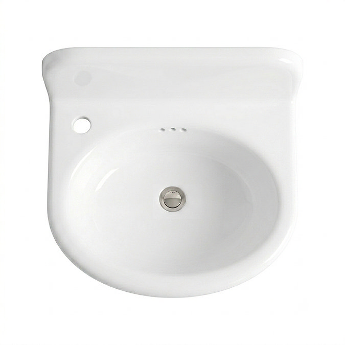 Trafalgar 500mm Wall Hung Basin, Gloss White, 1 Tap Hole