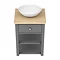 Trafalgar Countertop Basin Unit - Grey - 550mm with Oval Basin Standard Large Image