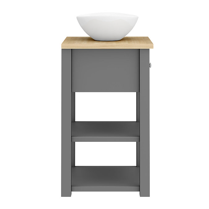 Trafalgar Countertop Basin Unit - Grey - 550mm with Oval Basin additional Large Image