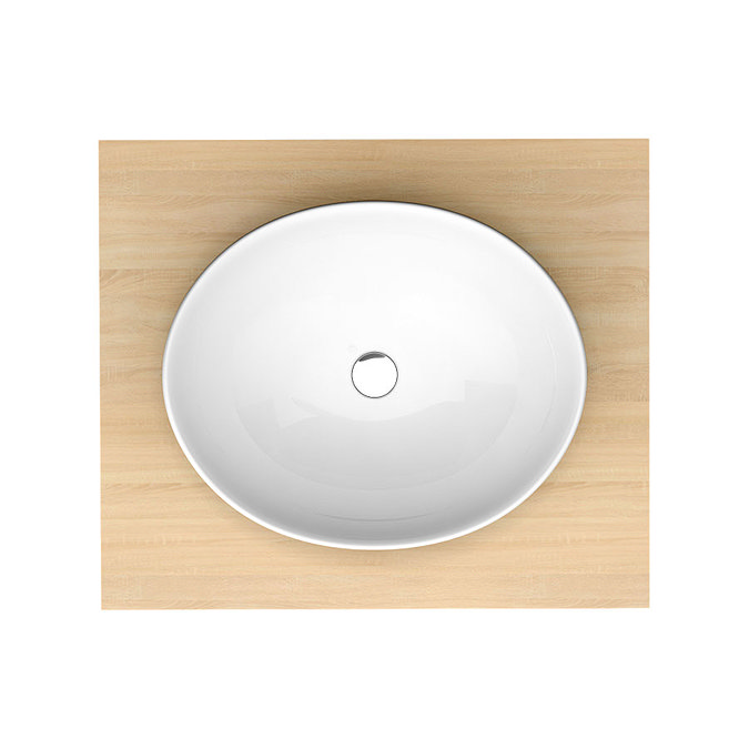 Trafalgar Countertop Basin Unit - Grey - 550mm with Oval Basin Newest Large Image