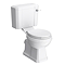 Keswick 560mm Basin with Chrome Wash Stand & Close Coupled Toilet - 2 Tap Holes, Includes Toilet Seat