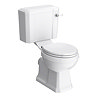 Trafalgar 560mm Basin with Matt Black Wash Stand + Close Coupled Toilet (2 Tap Hole)
