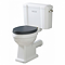 Trafalgar 560mm Basin with Antique Brass Wash Stand & Close Coupled Toilet - 1 Tap Holes, Includes Toilet Seat