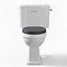 Trafalgar 560mm Basin with Antique Brass Wash Stand & Close Coupled Toilet - 1 Tap Holes, Includes Toilet Seat