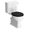 Trafalgar 560mm Basin with Antique Brass Wash Stand & Close Coupled Toilet - 1 Tap Holes, Includes Toilet Seat
