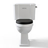 Trafalgar 560mm Basin with Matt Black Wash Stand & Close Coupled Toilet – 1 Tap Holes, Includes Toilet Seat