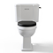 Trafalgar 560mm Basin with Matt Black Wash Stand & Close Coupled Toilet – 1 Tap Holes, Includes Toilet Seat