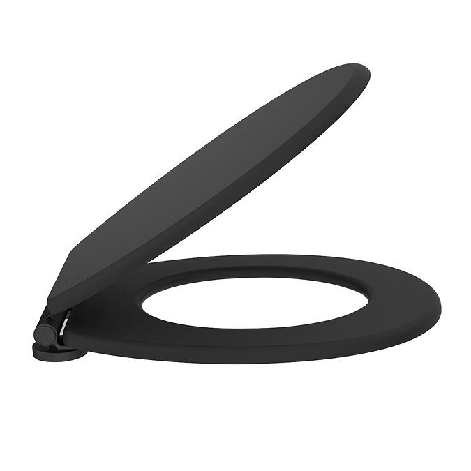 Trafalgar 560mm Basin with Matt Black Wash Stand & Close Coupled Toilet – 1 Tap Holes, Includes Toilet Seat