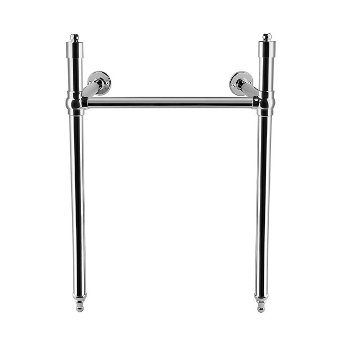 Trafalgar 560mm Basin with Upstand and Traditional Chrome Wash Stand