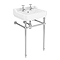 Trafalgar 560mm Basin with Upstand and Traditional Chrome Wash Stand