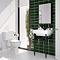 Trafalgar 560mm Basin with Upstand and Traditional Matt Black Wash Stand