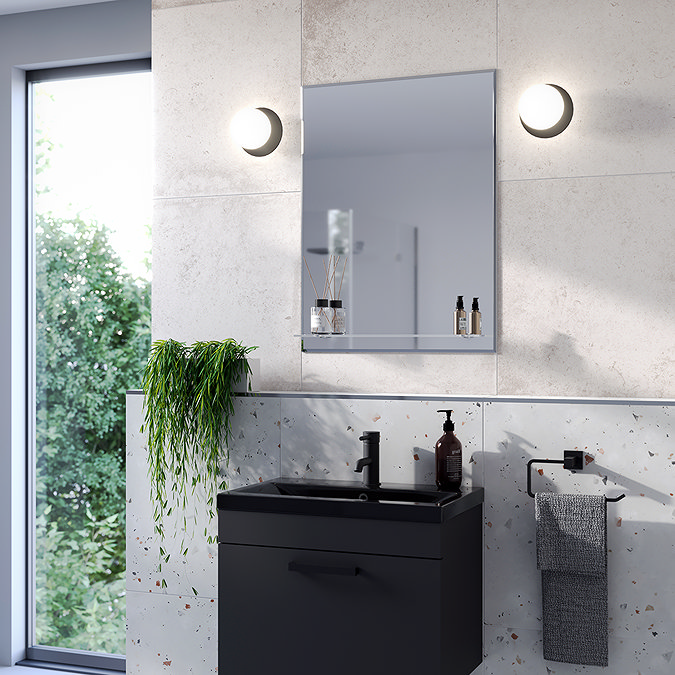 Trafalgar 600 x 800mm Bevelled Bathroom Mirror with Glass Shelf
