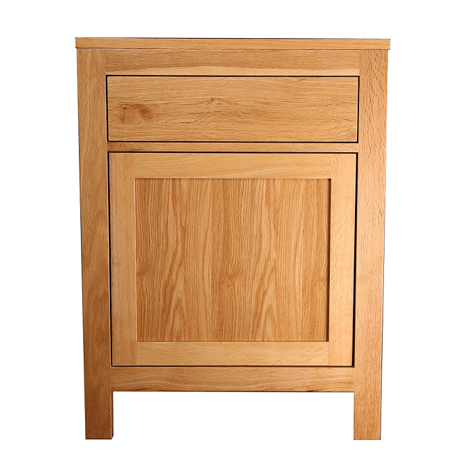 Trafalgar 600mm Solid Oak Floor Standing Countertop Vanity Unit - Undrilled