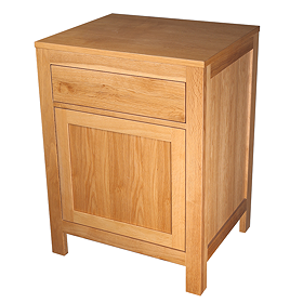 Trafalgar 600mm Solid Oak Floor Standing Countertop Vanity Unit - Undrilled