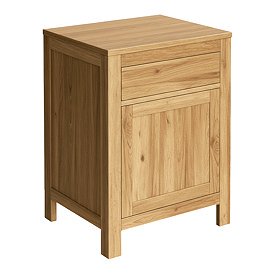 Trafalgar 600mm Solid Oak Floor Standing Countertop Vanity Unit - Undrilled