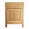 Trafalgar 600mm Solid Oak Floor Standing Countertop Vanity Unit with Antique Brass Handles