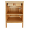 Trafalgar 600mm Solid Oak Floor Standing Countertop Vanity Unit with Antique Brass Handles