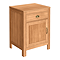 Trafalgar 600mm Solid Oak Floor Standing Countertop Vanity Unit with Antique Brass Handles