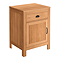Trafalgar 600mm Solid Oak Floor Standing Countertop Vanity Unit with Matt Black Handles